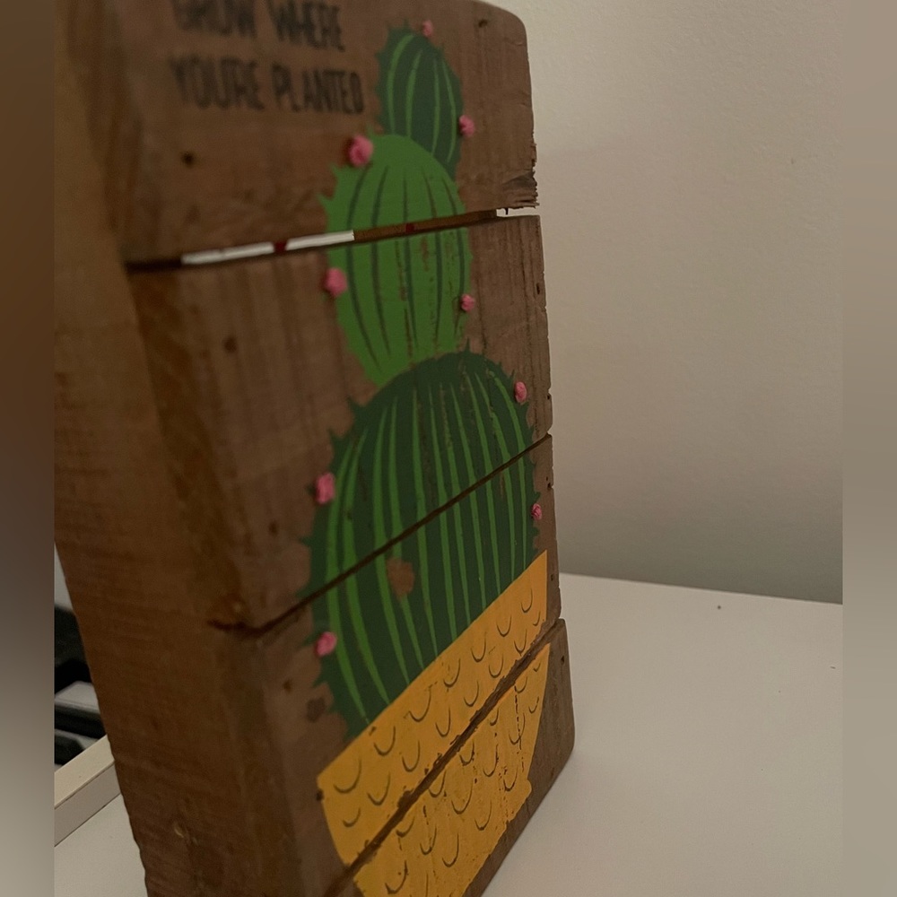 Cactus Sign 7” x 4” - Picture 3 of 4